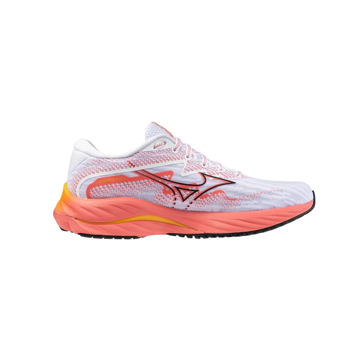 Mizuno Wave Rider 27 White Orange SS24 Women's Shoes