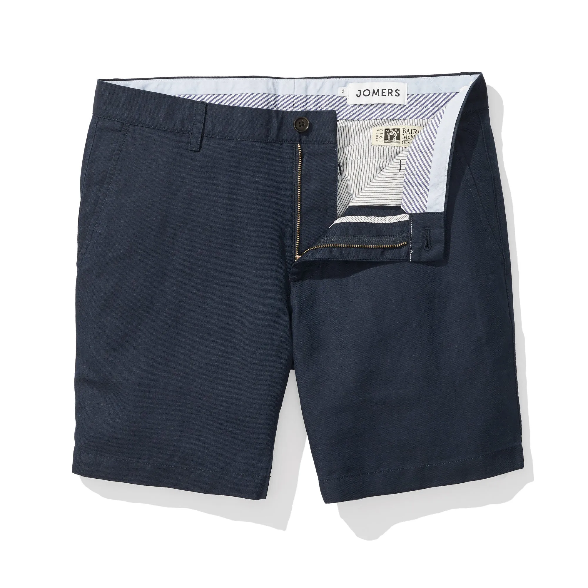 Morris - Navy Baird McNutt Linen Shorts