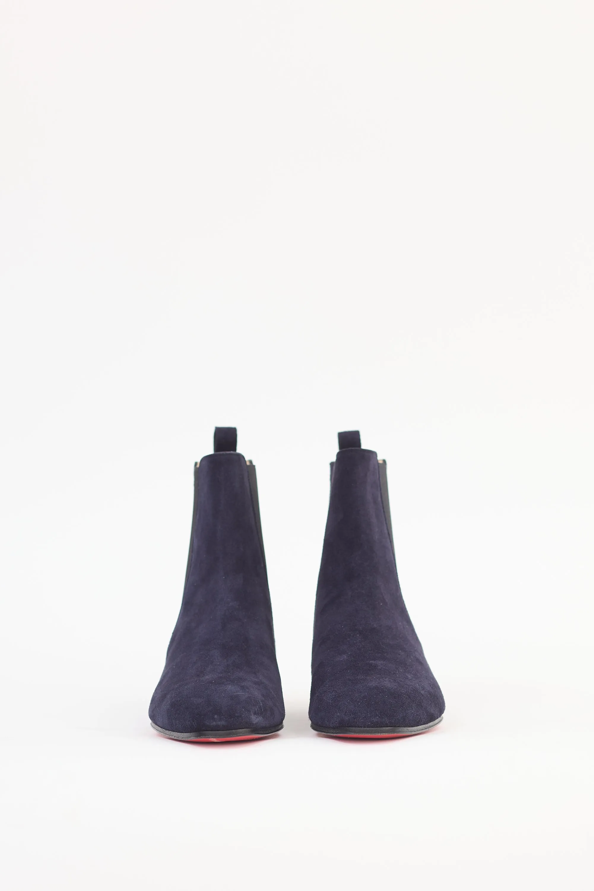 Navy Suede Chelsea Boot