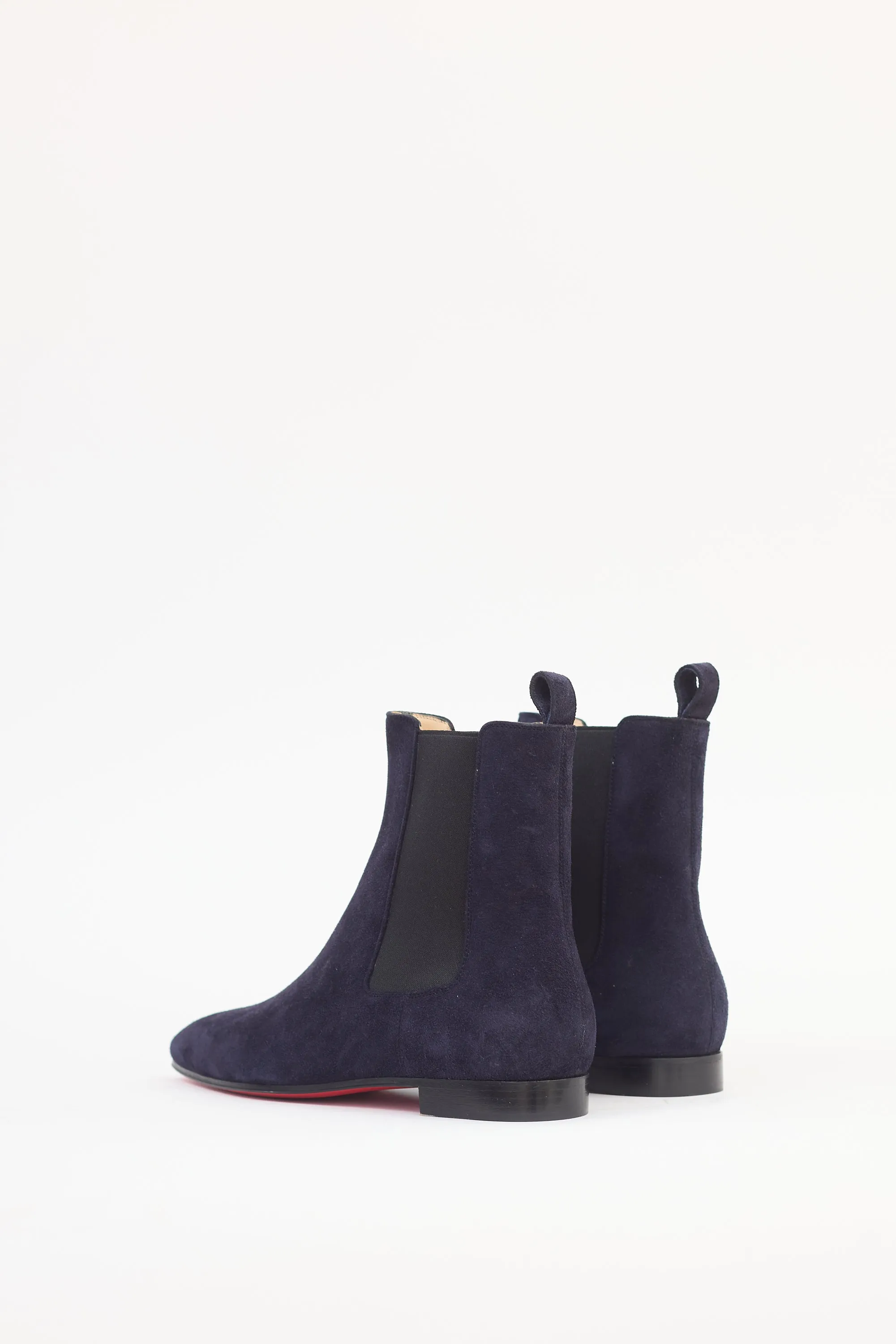 Navy Suede Chelsea Boot