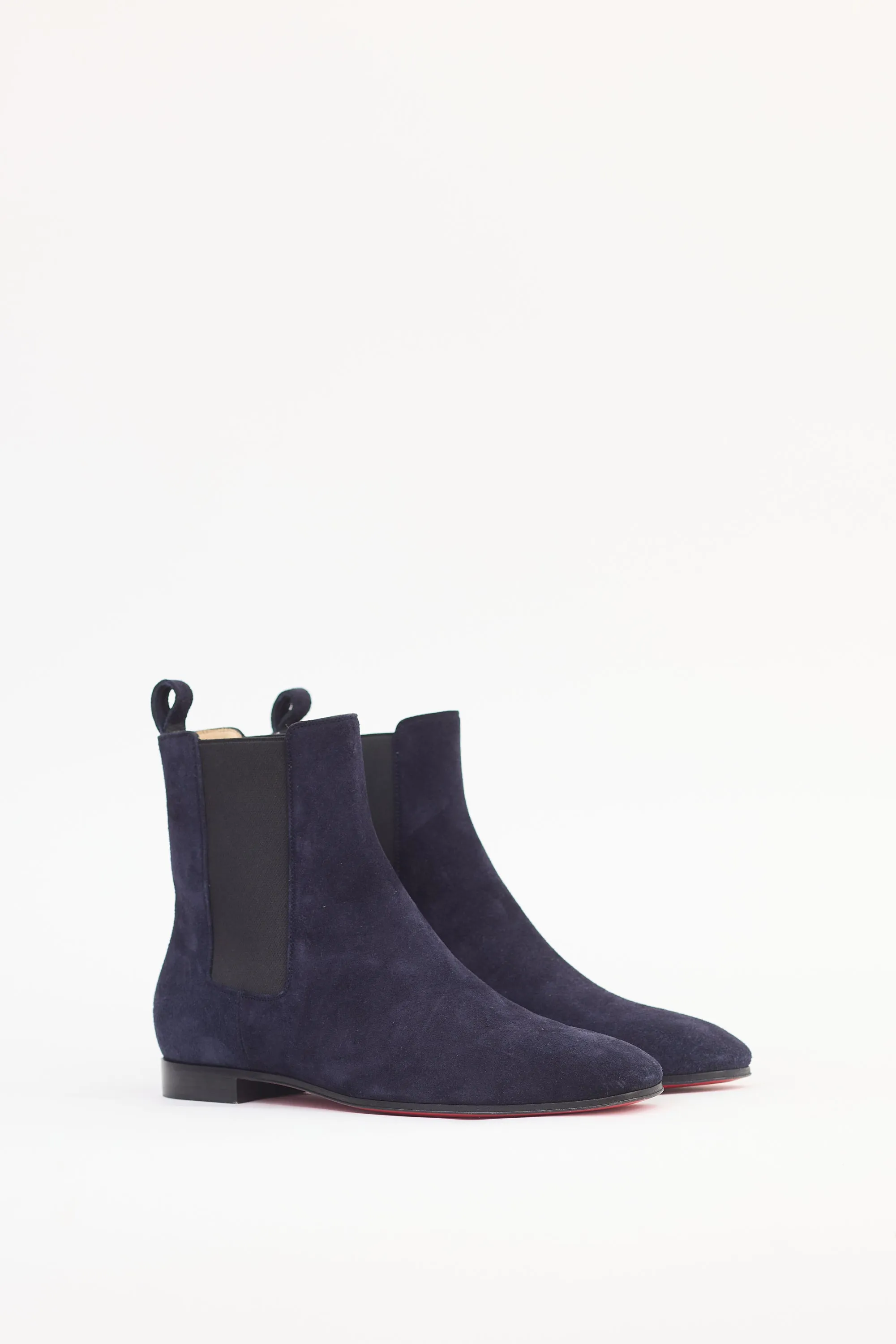 Navy Suede Chelsea Boot