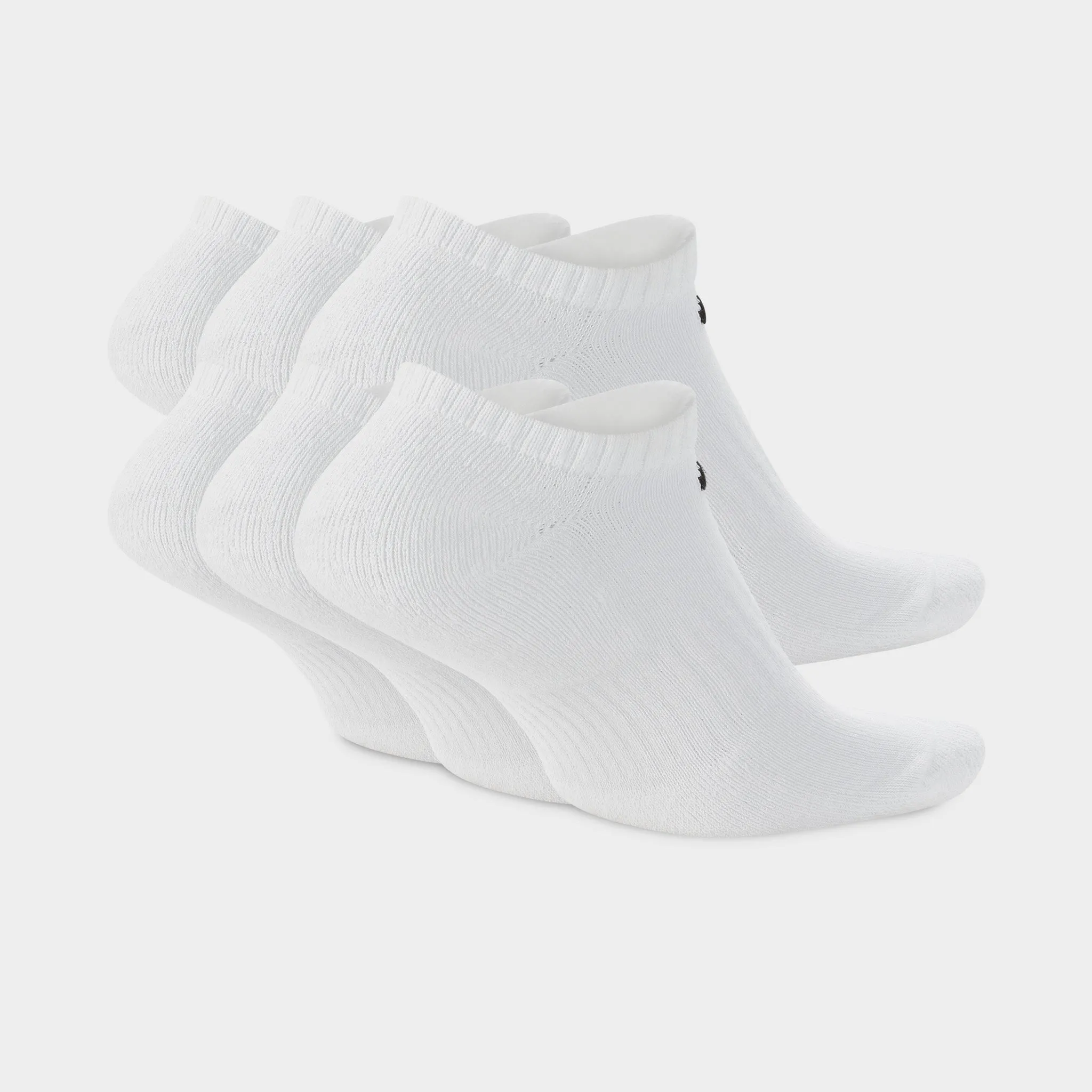 Nike Everyday Cushioned Training No Show Socks (6 Pack) White / Black