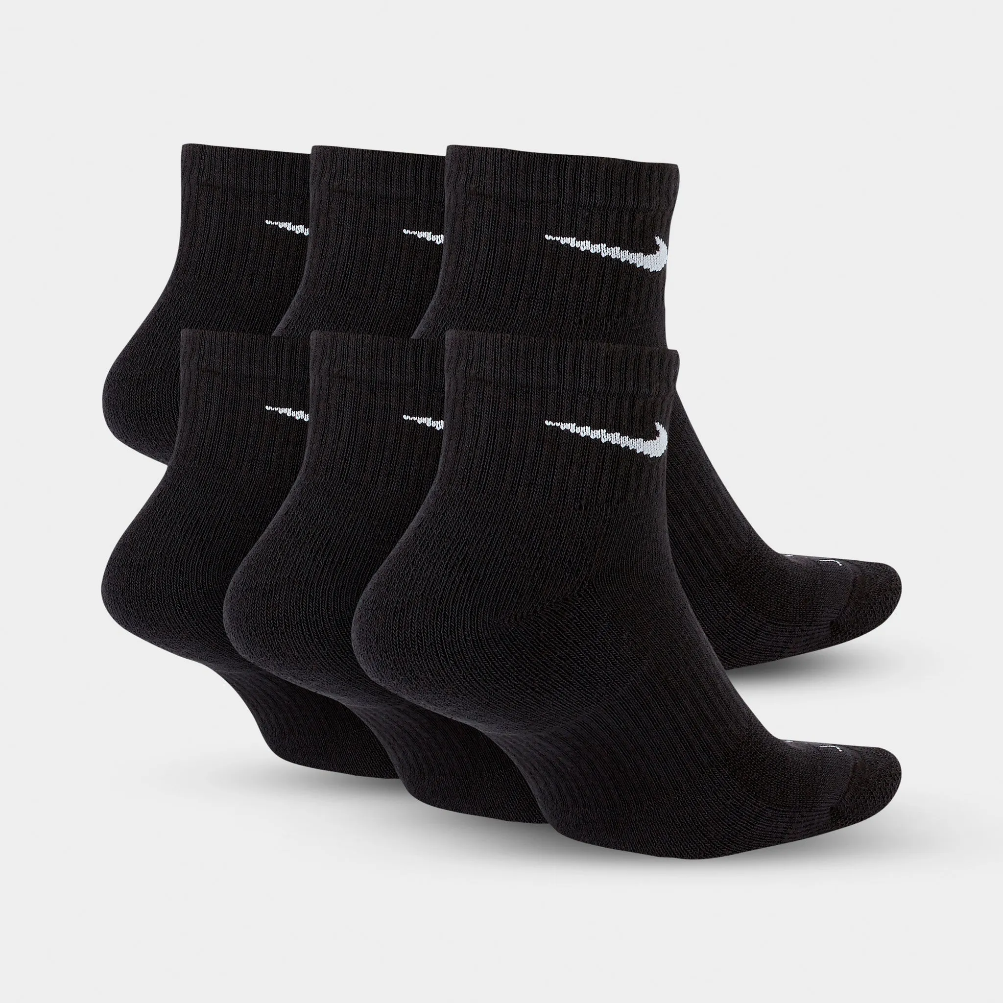 Nike Everyday Plus Cushioned Training Ankle Socks (6 Pack) Black / White