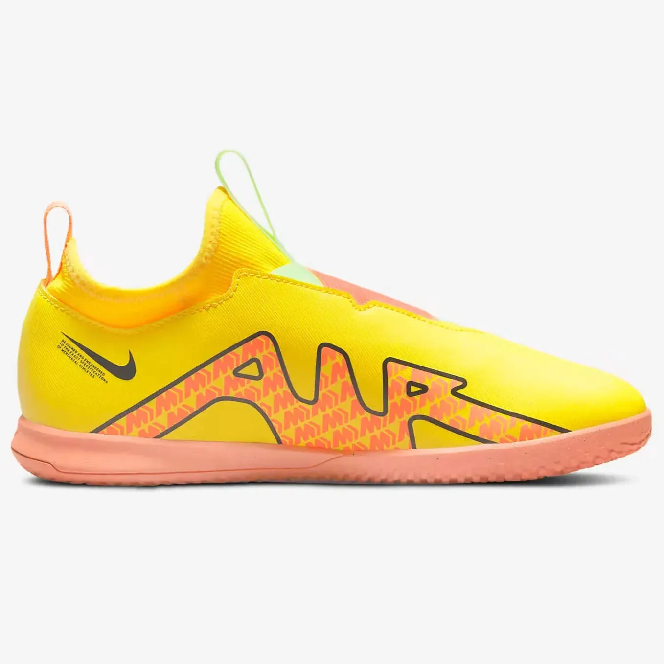 Nike Jr Zoom Vapor 15 Academy Indoor - Yellow Strike-Sunset Glow