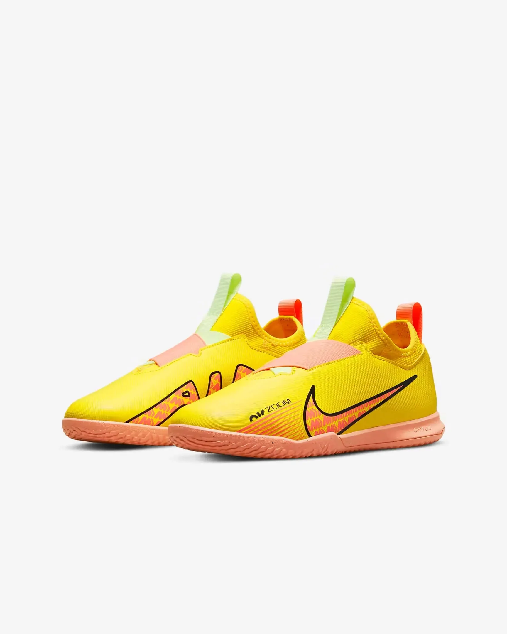 Nike Jr Zoom Vapor 15 Academy Indoor - Yellow Strike-Sunset Glow