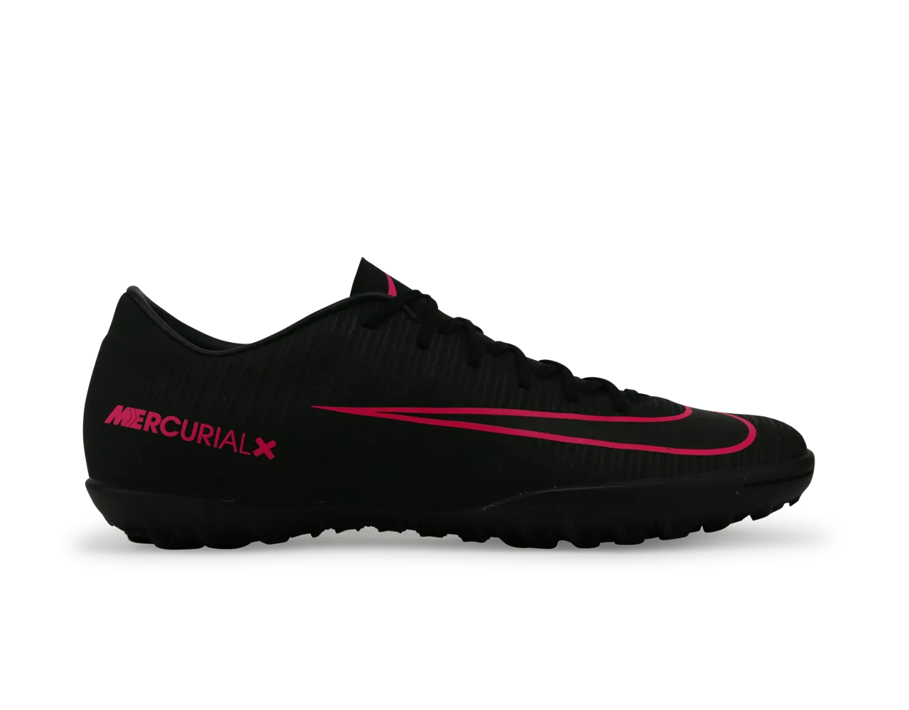 Nike Men's MercurialX Victory VI Turf Soccer Shoes Black/Black/Pink Blast