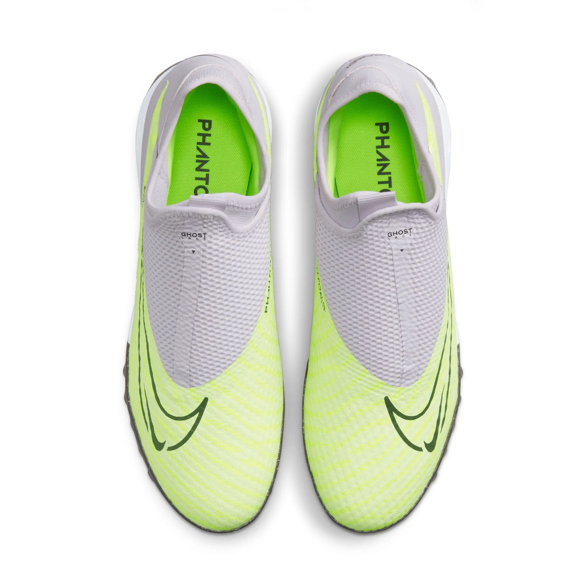 Nike Phantom GX Academy DF TF Turf Soccer Shoes - Grey/Volt/Grape