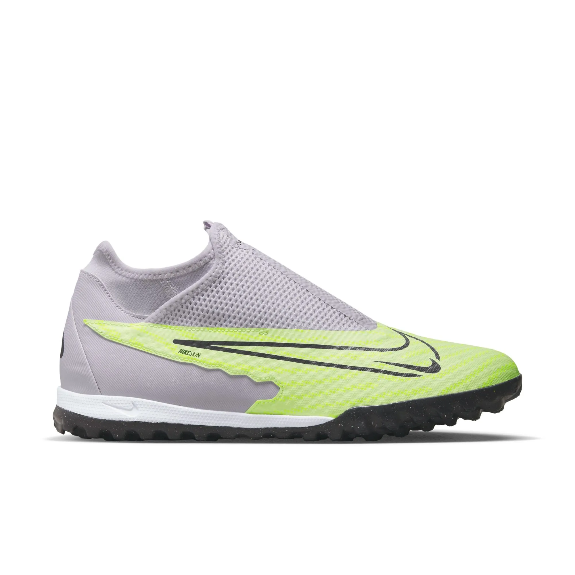 Nike Phantom GX Academy DF TF Turf Soccer Shoes - Grey/Volt/Grape