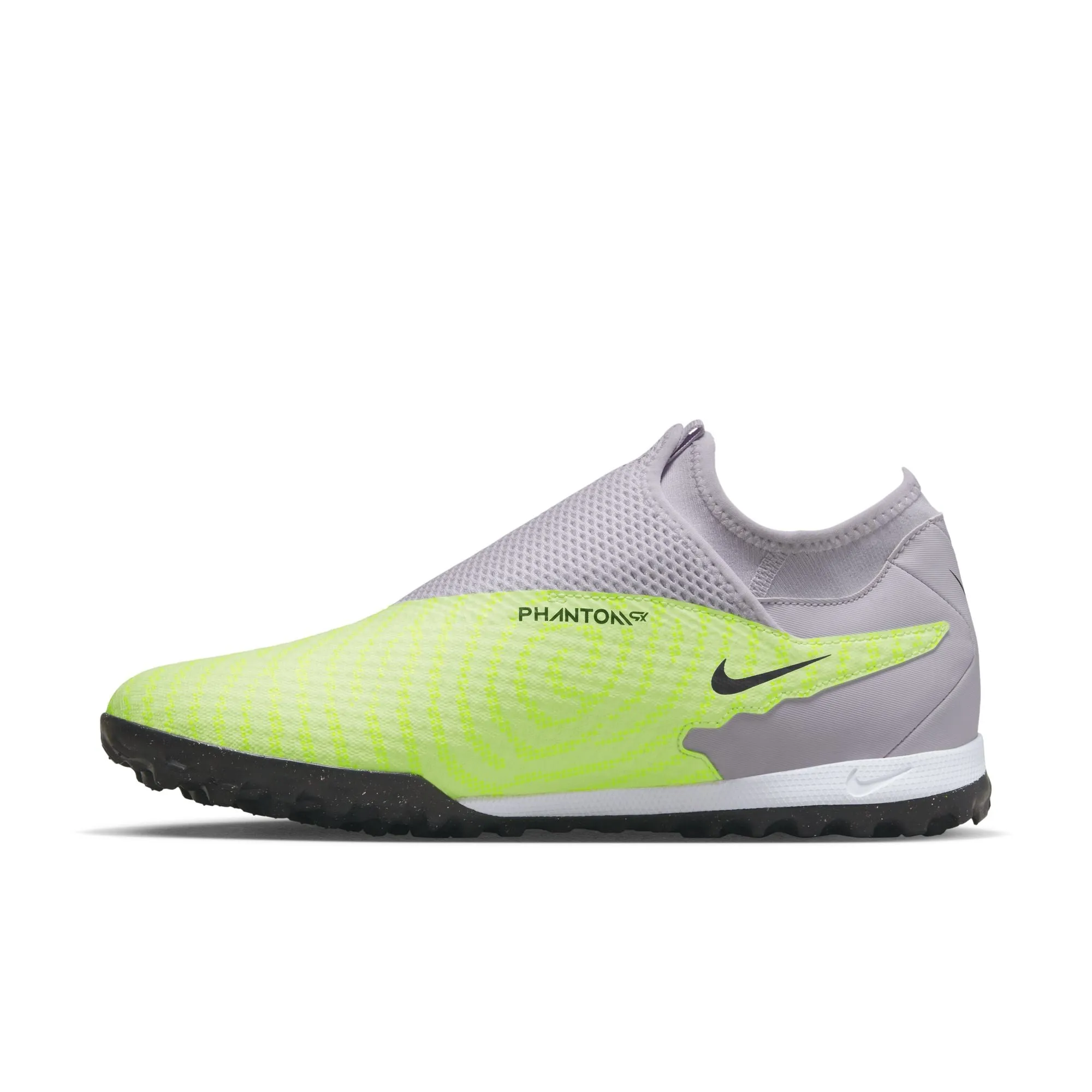 Nike Phantom GX Academy DF TF Turf Soccer Shoes - Grey/Volt/Grape