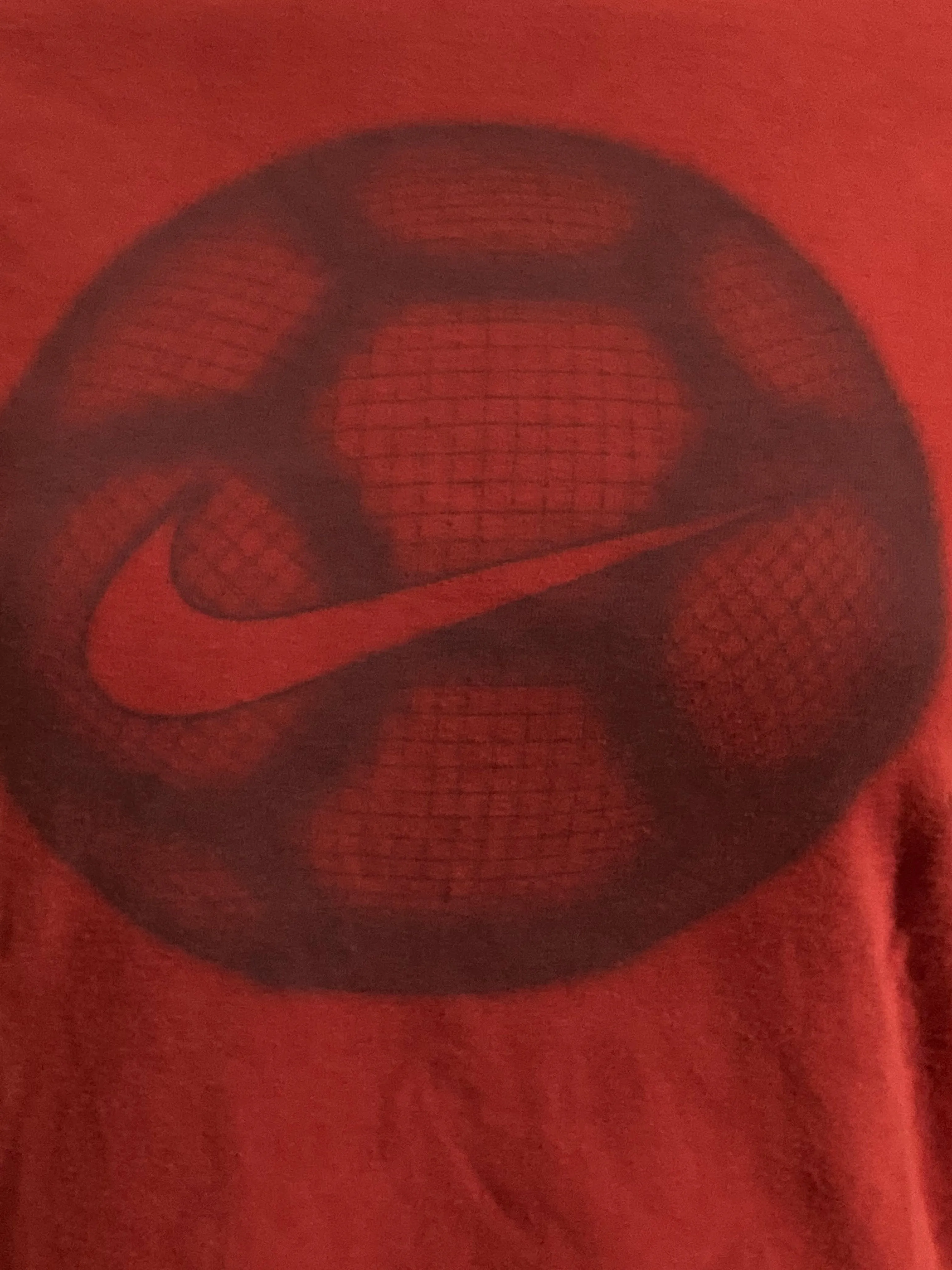 NIKE "SOCCER" Graphic Print Kids Youth Unisex T-Shirt Tee Shirt L Large Lrg Red Shirt