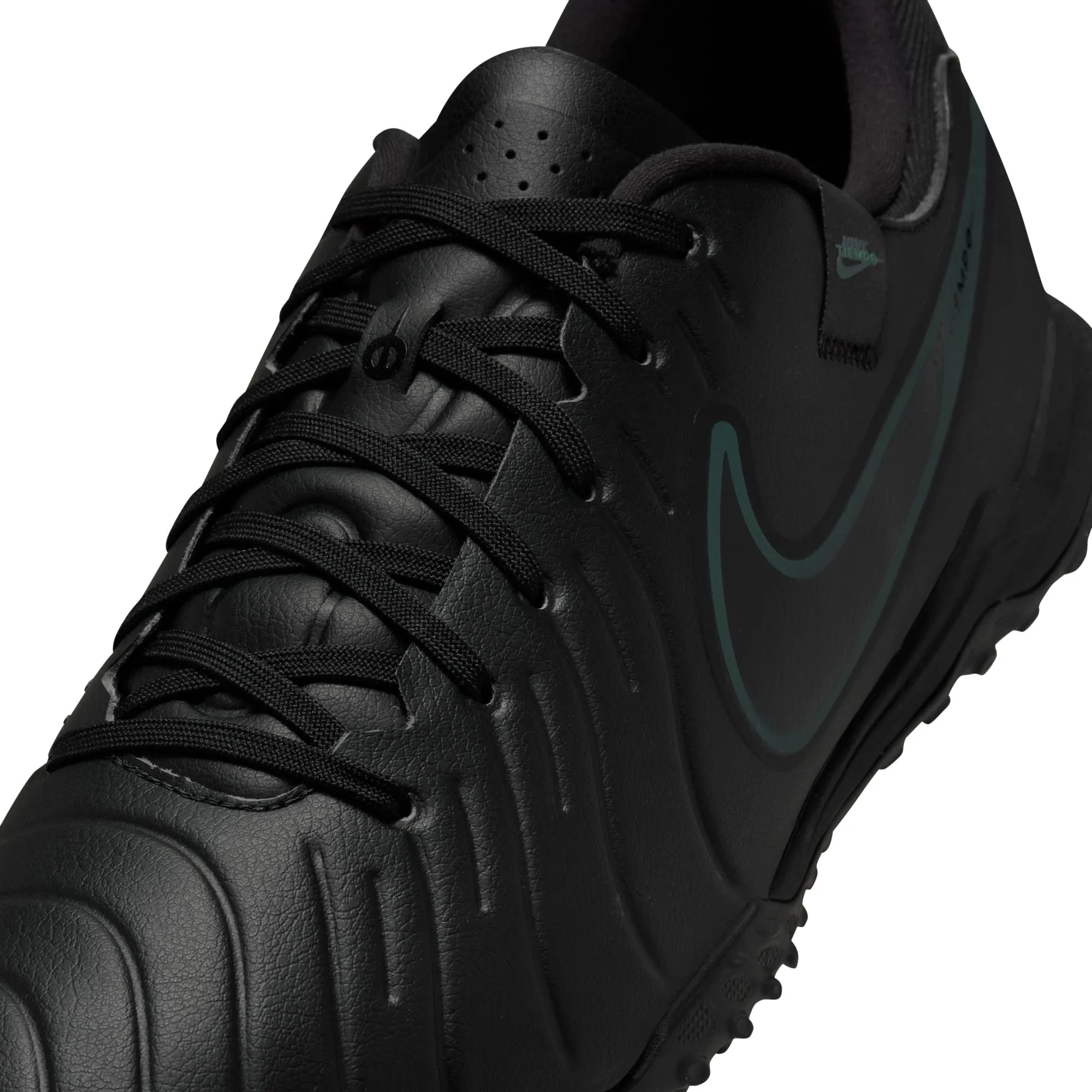 Nike Tiempo Legend 10 Academy TF Turf Soccer Cleat - Black/Black-Deep Jungle