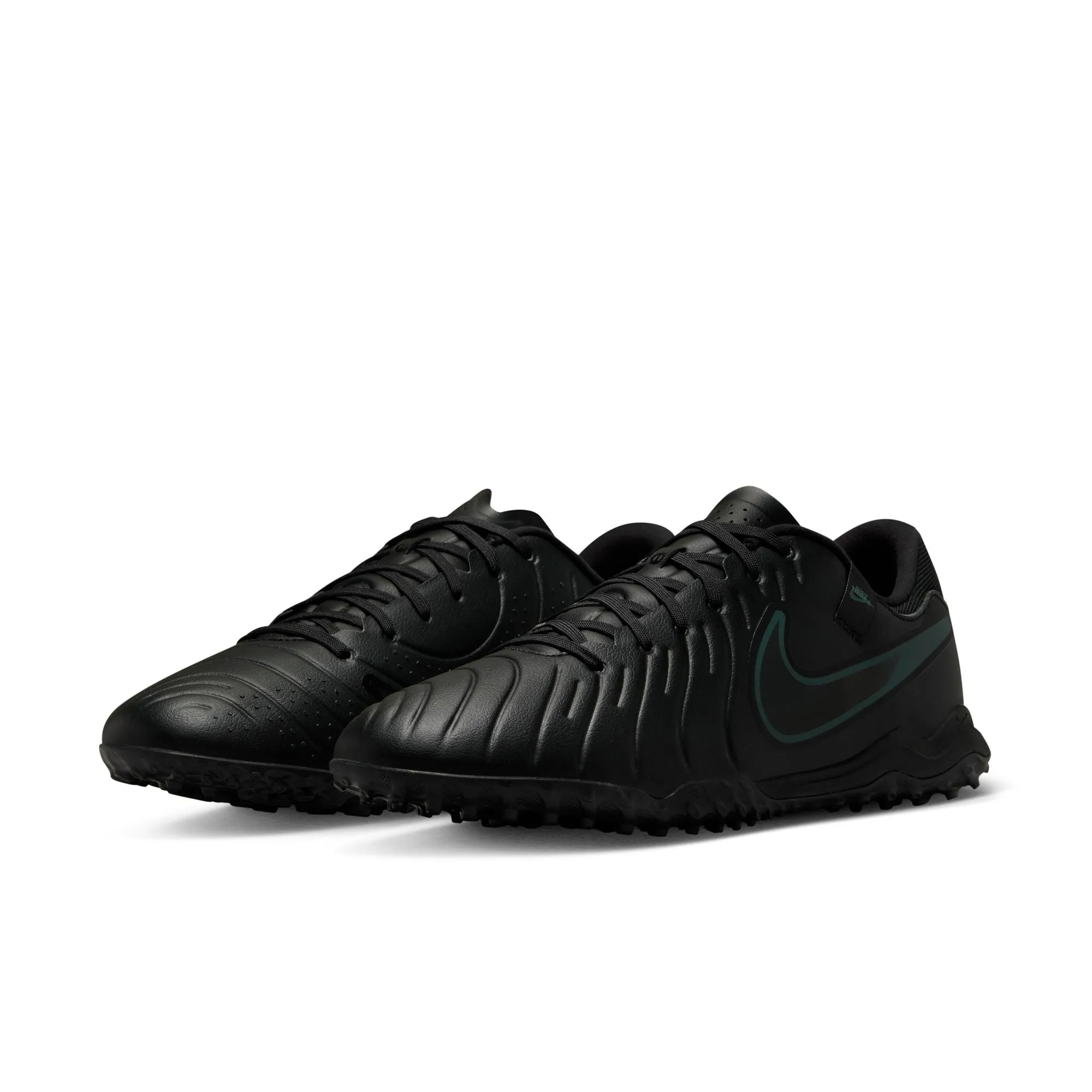 Nike Tiempo Legend 10 Academy TF Turf Soccer Cleat - Black/Black-Deep Jungle