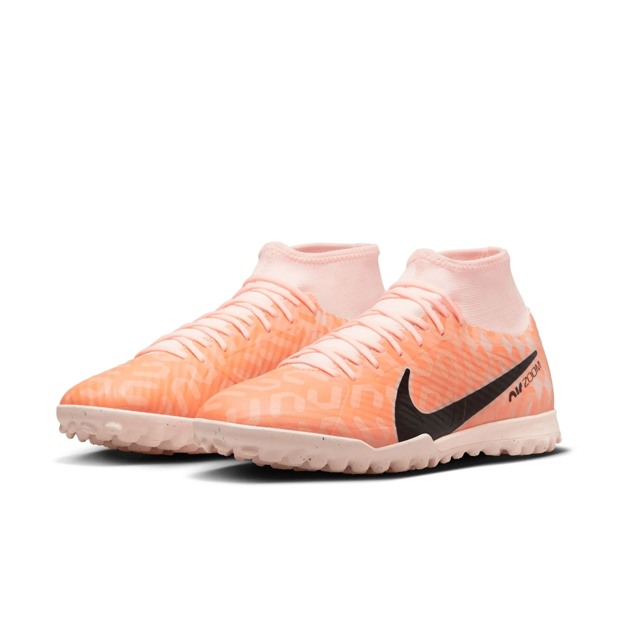 Nike Zoom Mercurial Superfly 9 Academy TF Turf Soccer Shoes - Guava Ice/Black