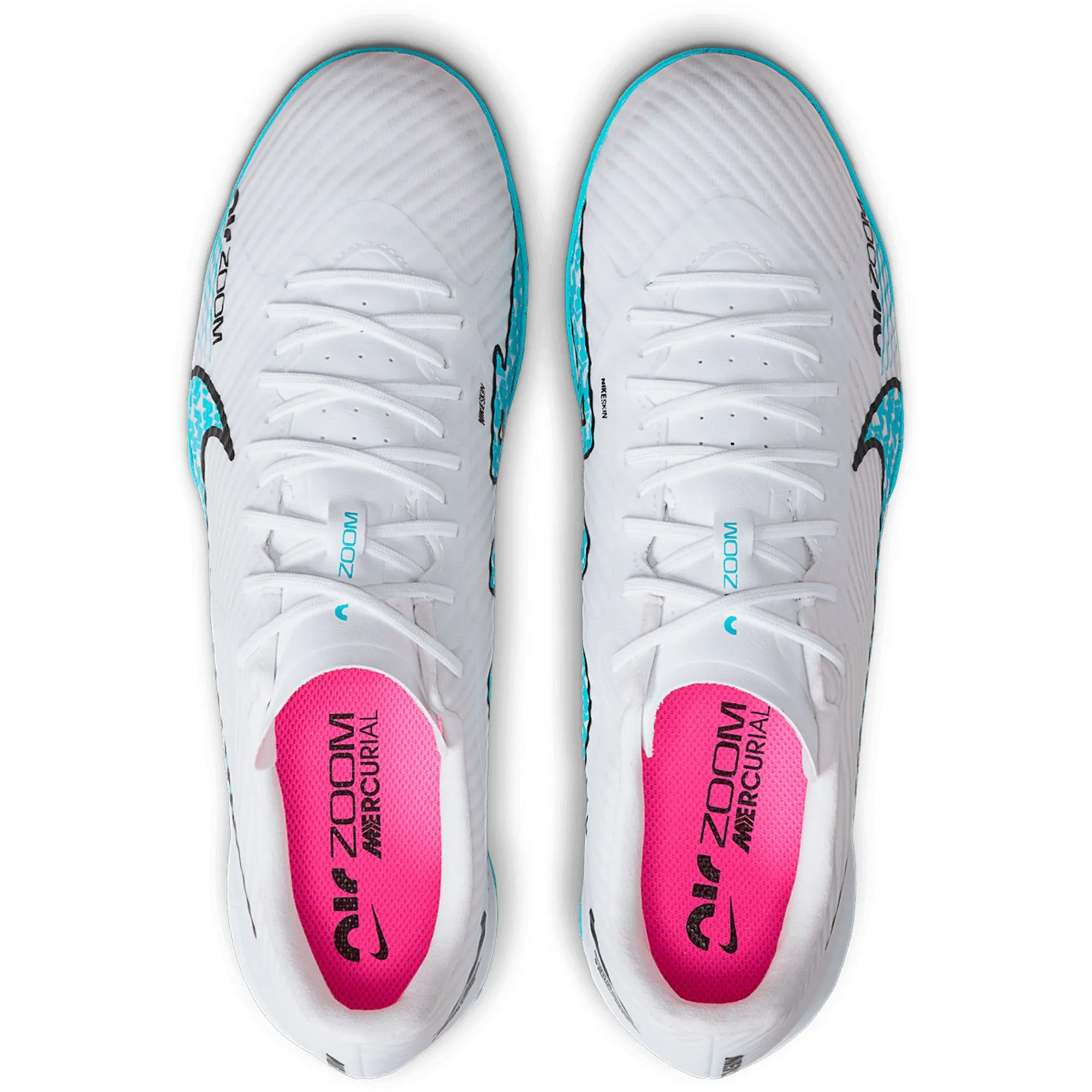 Nike Zoom Mercurial Vapor 15 Academy IC Indoor Soccer Shoes - White/Blue/Pink/Black