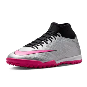 Nike Zoom Superfly 9 Academy XXV Turf Soccer Shoes (Metallic Silver/Hyper Pink)