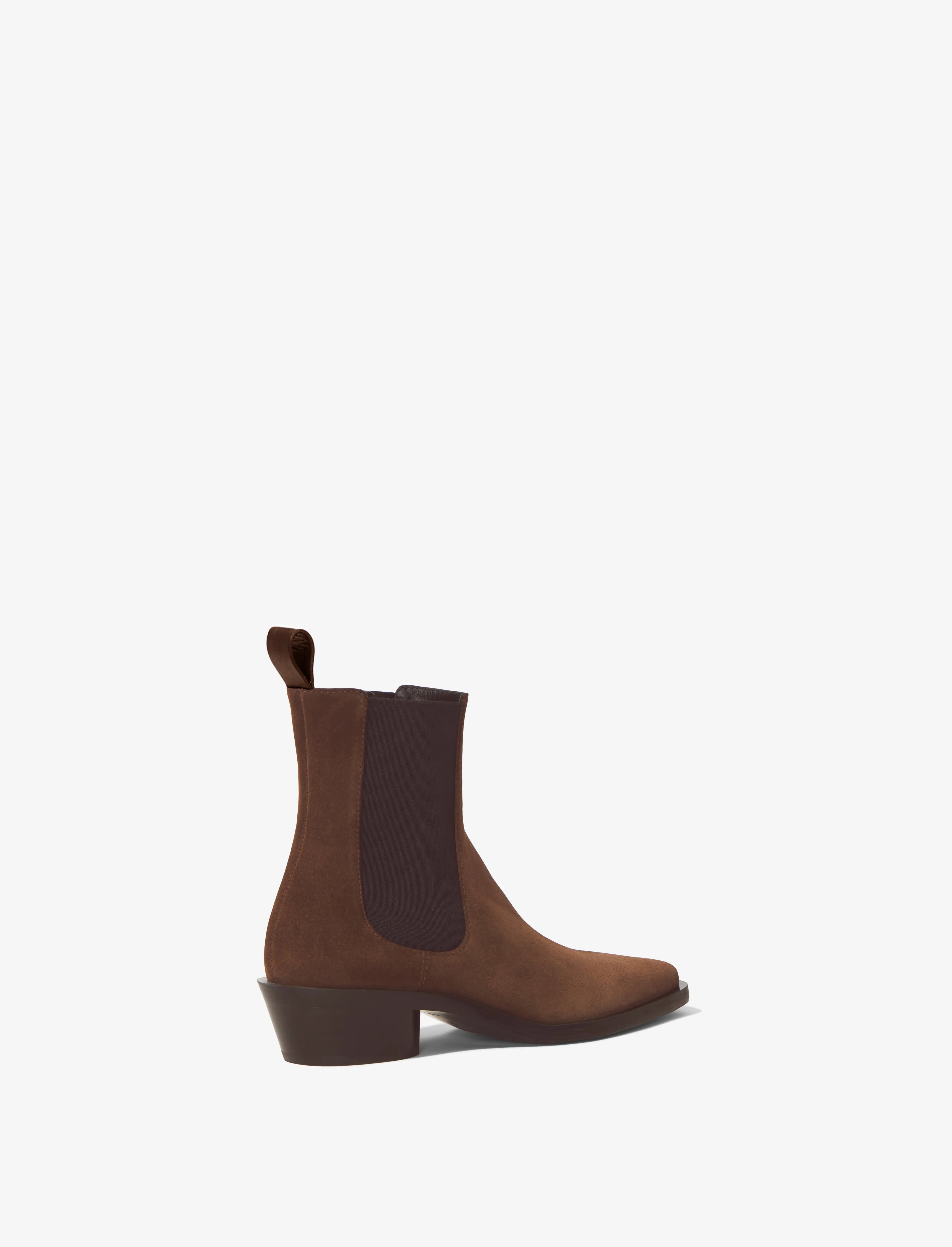 Proenza Schouler Bronco Chelsea Boots in Suede - Dark Brown