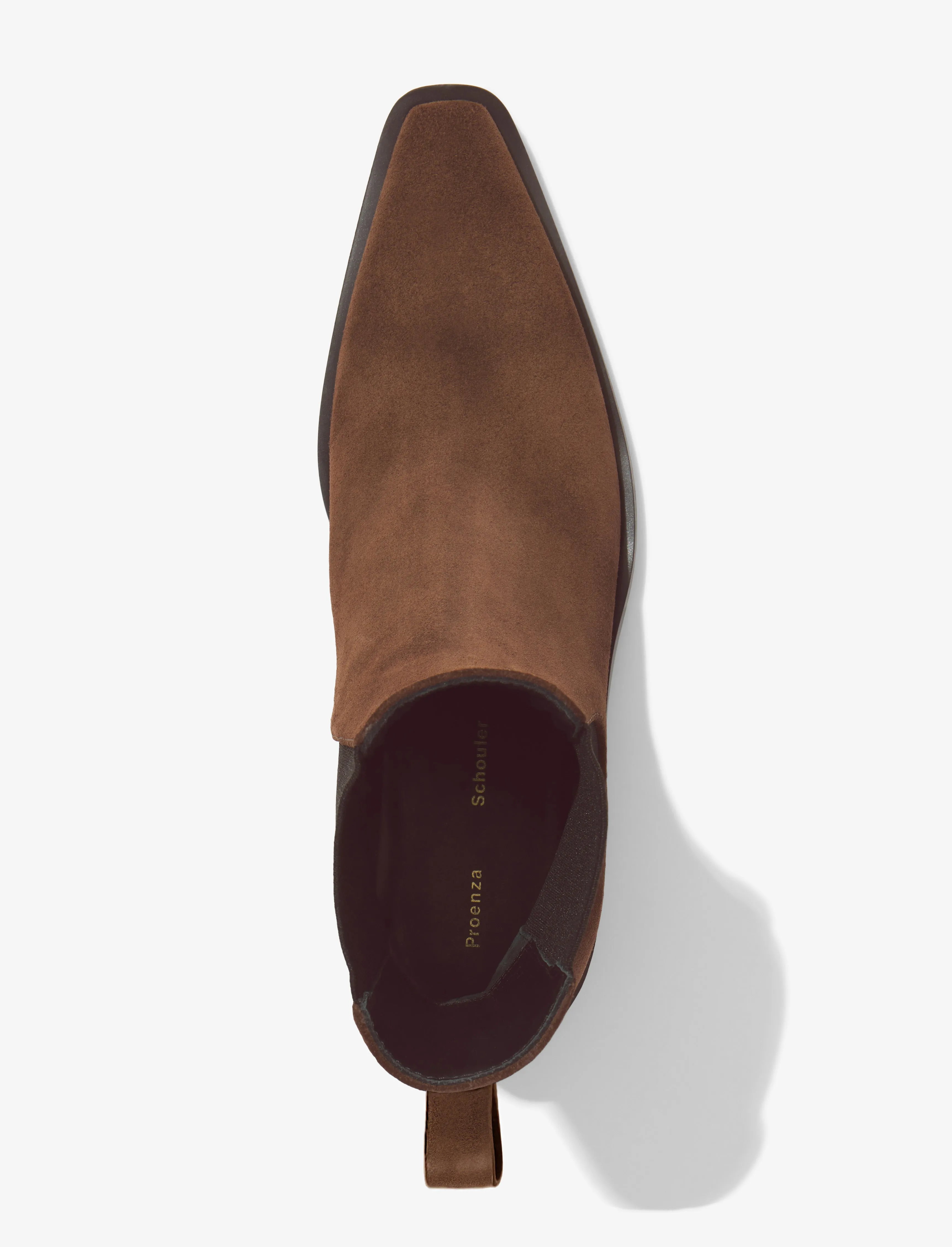 Proenza Schouler Bronco Chelsea Boots in Suede - Dark Brown