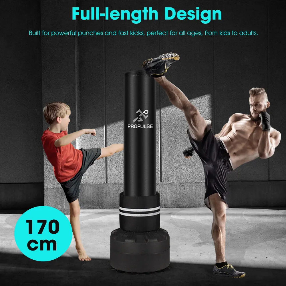 ProPulse Boxing Punching Bag Free Standing Speed Bag Adults Kick Training 170cm