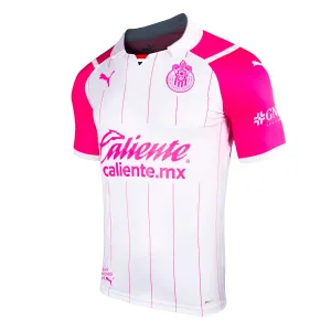 PUMA Men's Chivas de Guadalajara 2021/22 Authentic Breast Cancer Jersey White/Pink