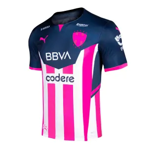 PUMA Men's Monterrey 2021/22 Authentic Breast Cancer Awareness Jersey Navy/Pink