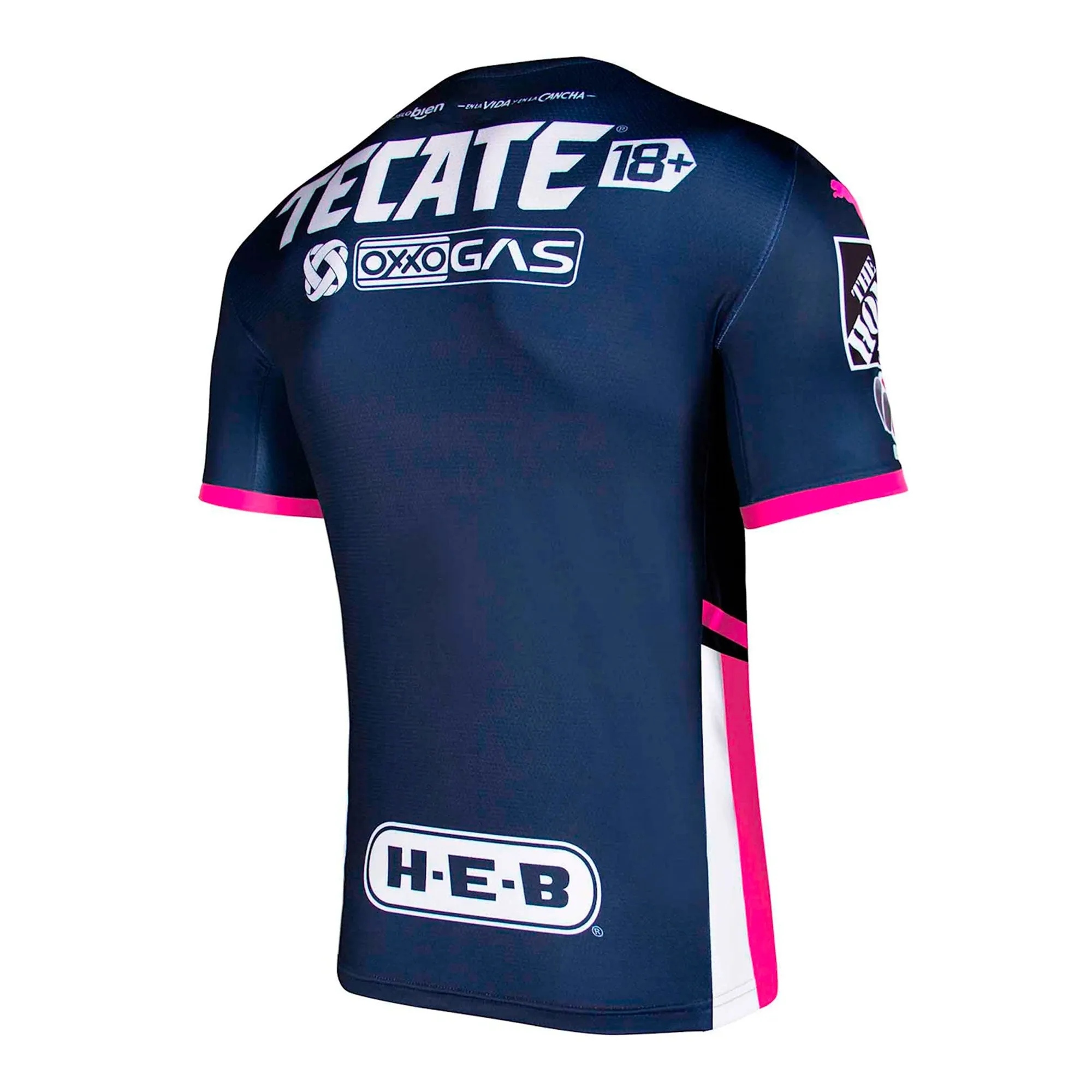 PUMA Men's Monterrey 2021/22 Authentic Breast Cancer Awareness Jersey Navy/Pink