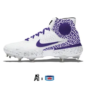 "Purple Elephant" Nike Alpha Huarache Elite 3 Mid Cleats