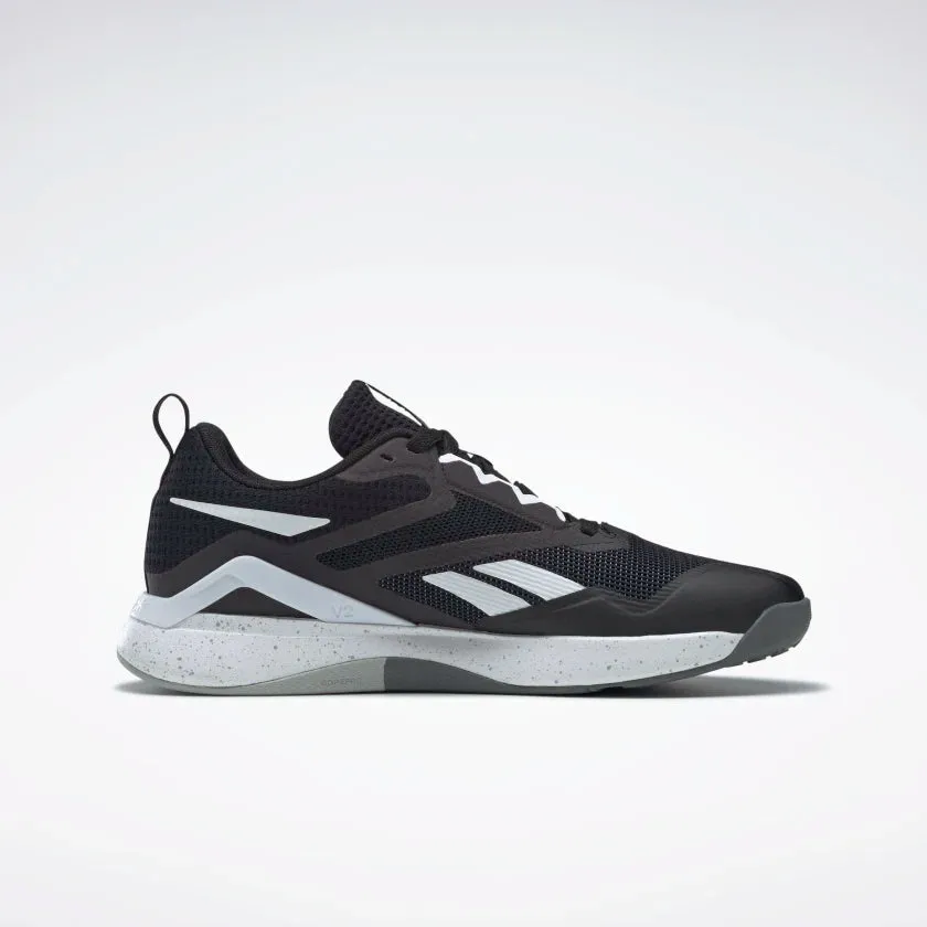 Reebok Mens Nanoflex TR V2 - Black/White/Grey