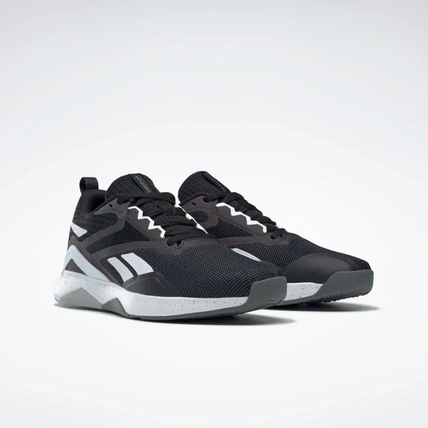 Reebok Mens Nanoflex TR V2 - Black/White/Grey