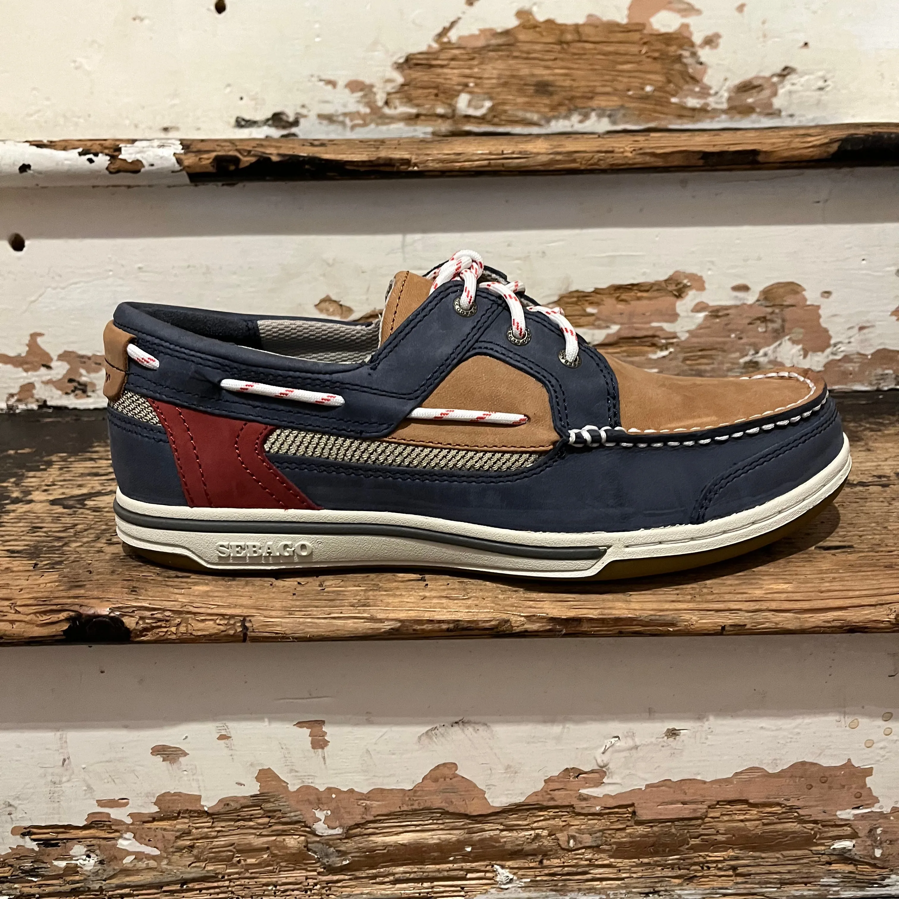 Sebago - Triton Legacy - Blue Navy, Cognac, Red