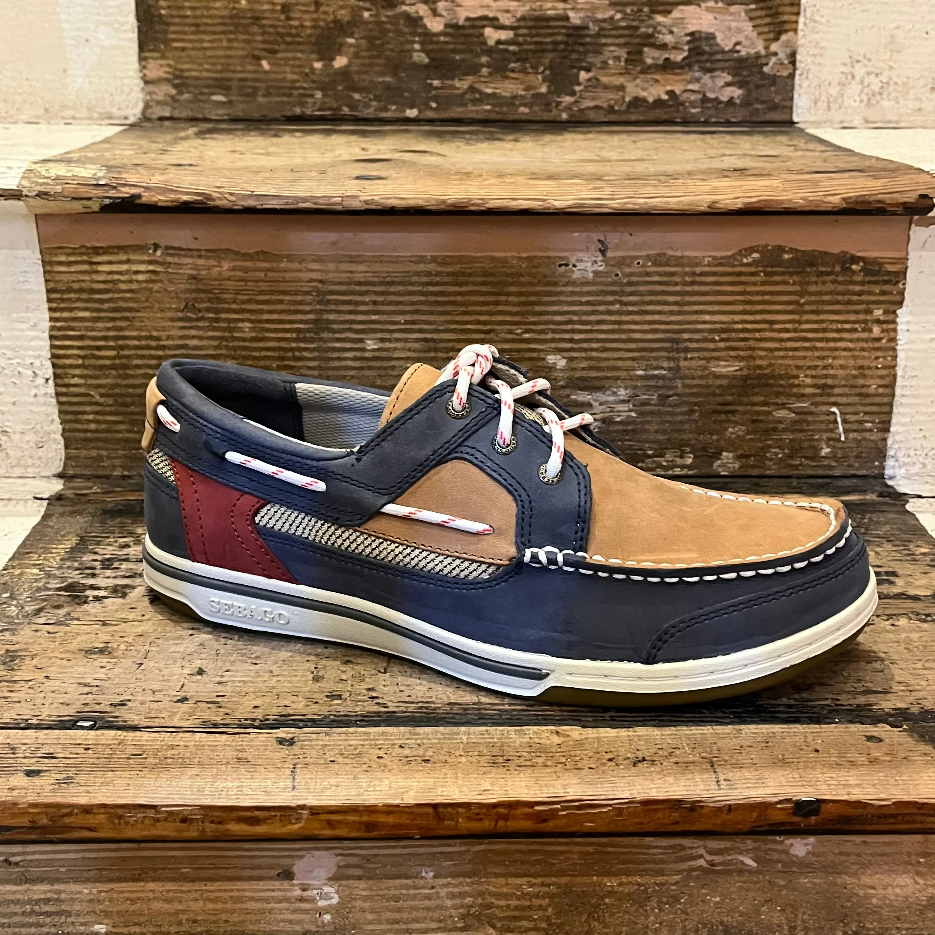 Sebago - Triton Legacy - Blue Navy, Cognac, Red