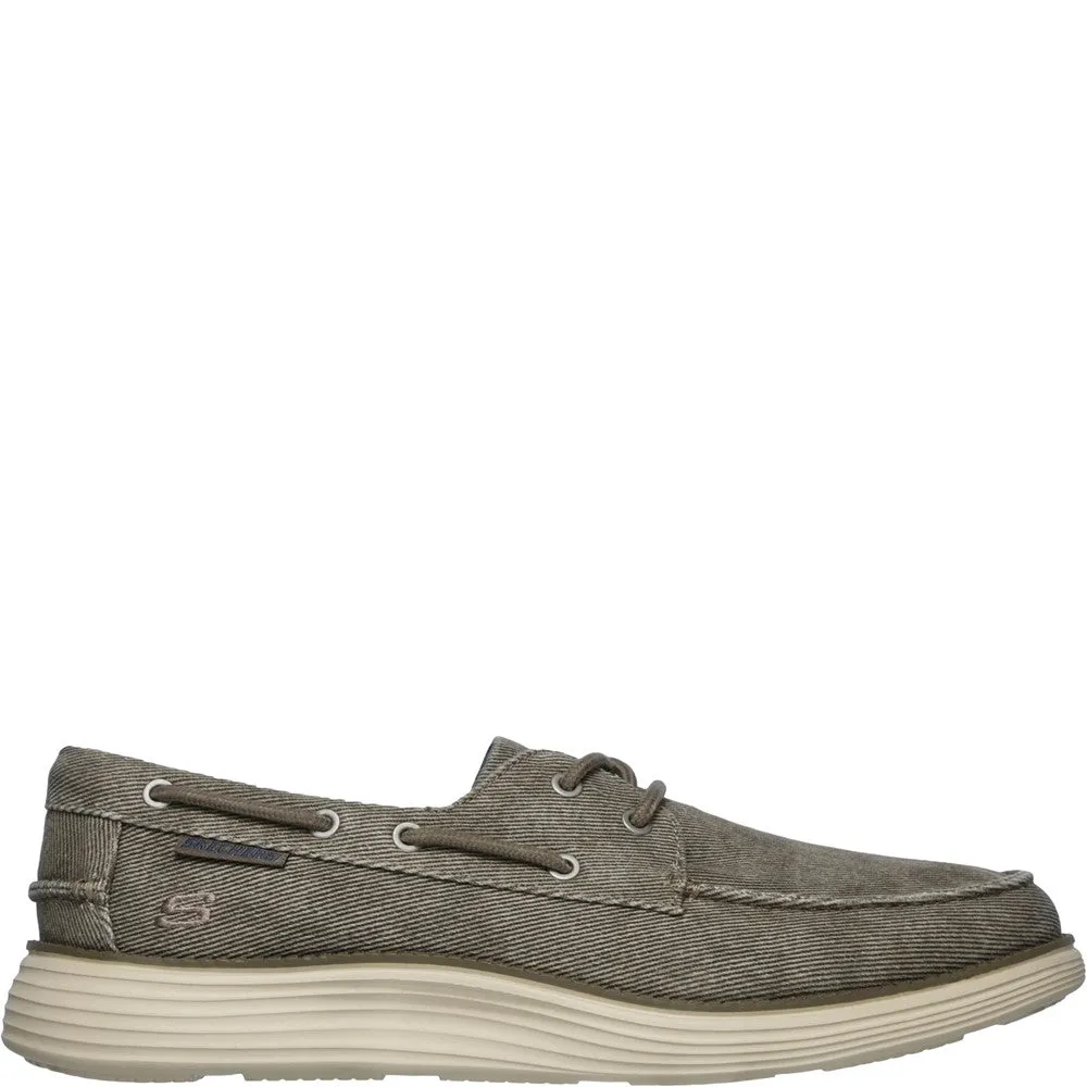 Skechers Status 2.0 Lorano Moc Toe Canvas Lace Up Shoe