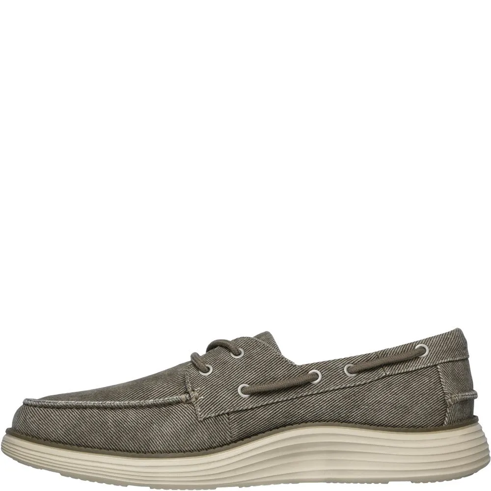 Skechers Status 2.0 Lorano Moc Toe Canvas Lace Up Shoe