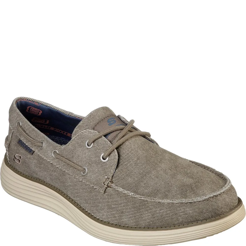 Skechers Status 2.0 Lorano Moc Toe Canvas Lace Up Shoe