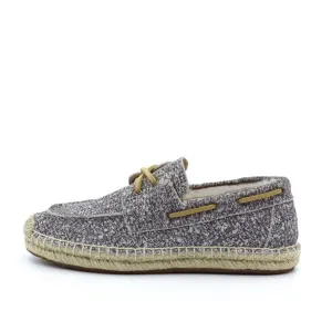 Slater Wool Boat Shoes - White Grey