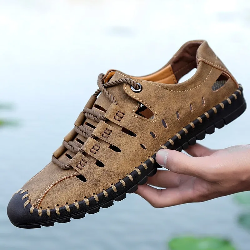 Sommer Männer Freizeitschuhe Turnschuhe Handgemachte atmungsaktive Männer Schuhe Luxus Marke Leder Herren Slipper Mokassins