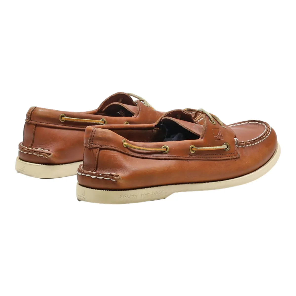 SPERRY Boat Shoes Brown Leather Mens UK 11