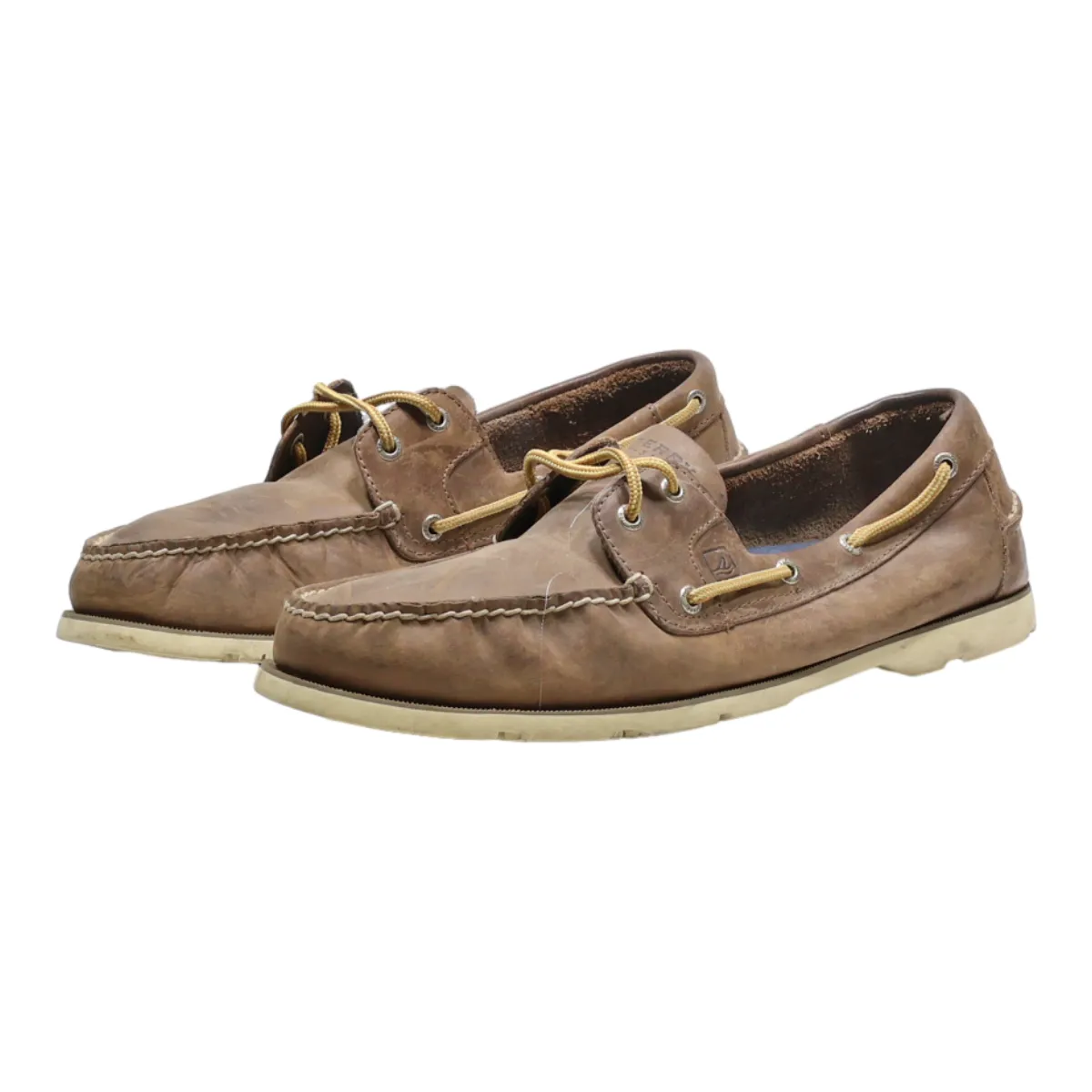 SPERRY Boat Shoes Brown Leather Mens UK 14