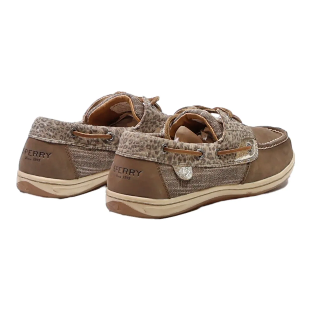 SPERRY Boat Shoes Brown Leather Womens UK 7