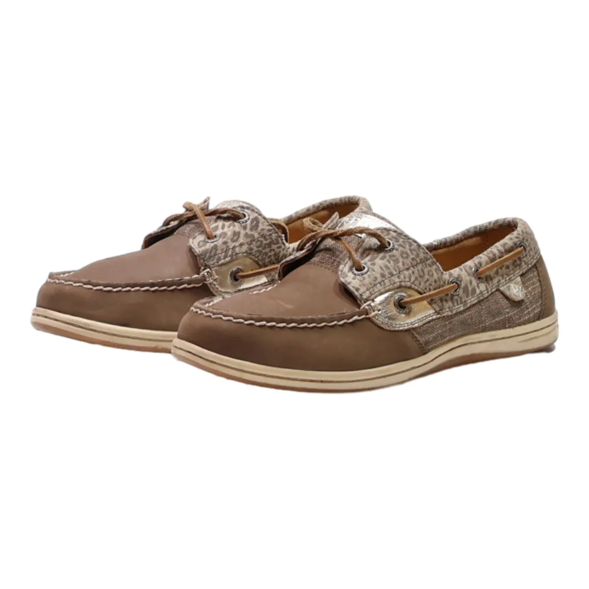 SPERRY Boat Shoes Brown Leather Womens UK 7