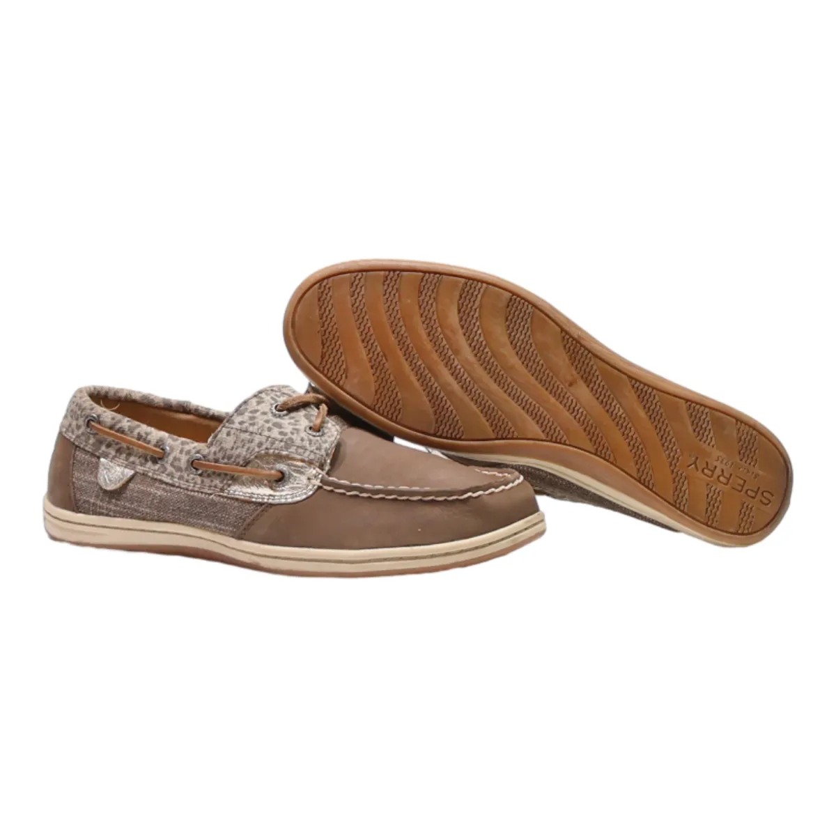 SPERRY Boat Shoes Brown Leather Womens UK 7