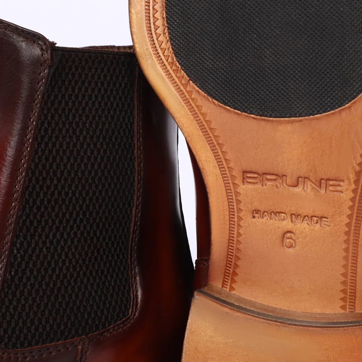 Tan Chelsea Boots For Men With Leather Sole