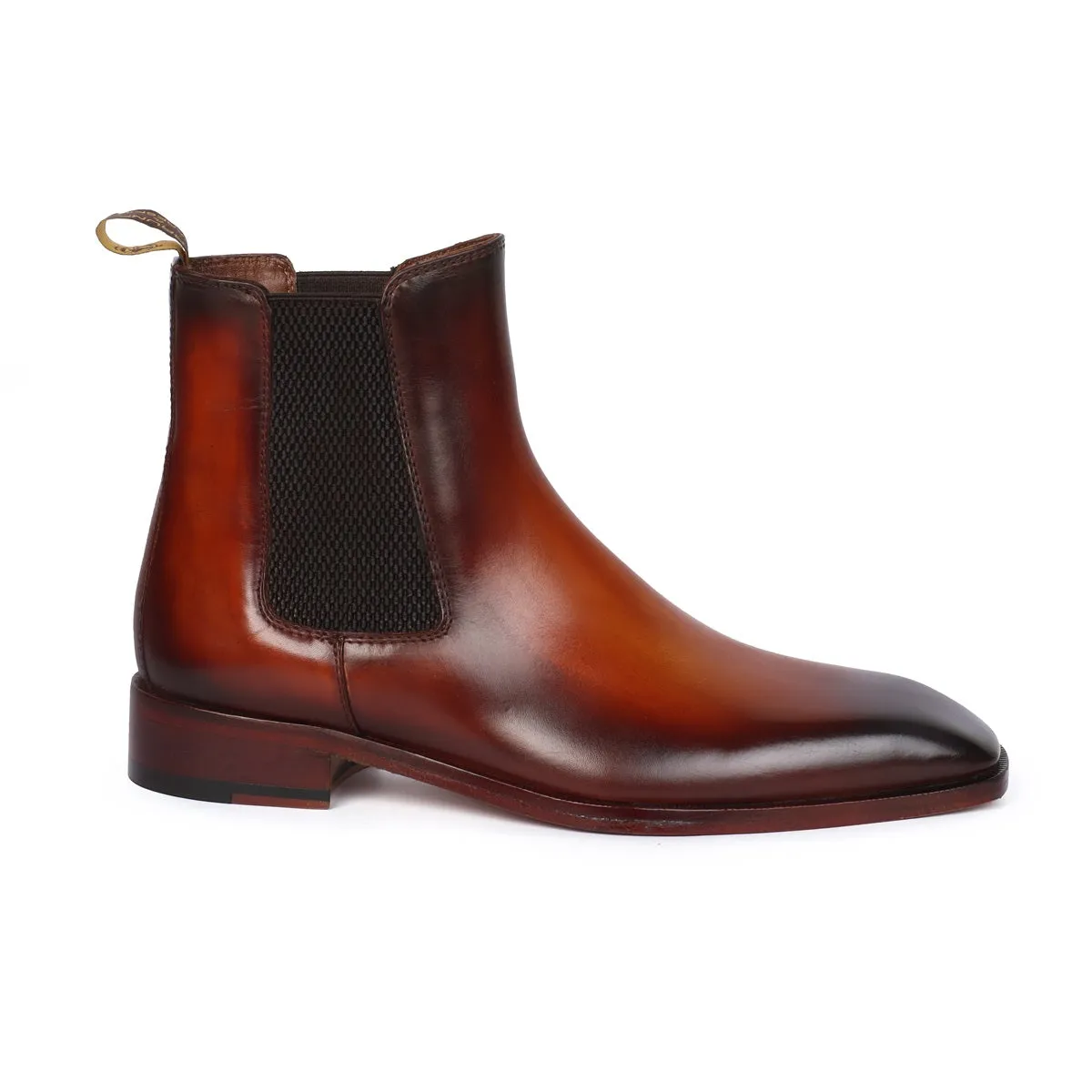 Tan Chelsea Boots For Men With Leather Sole