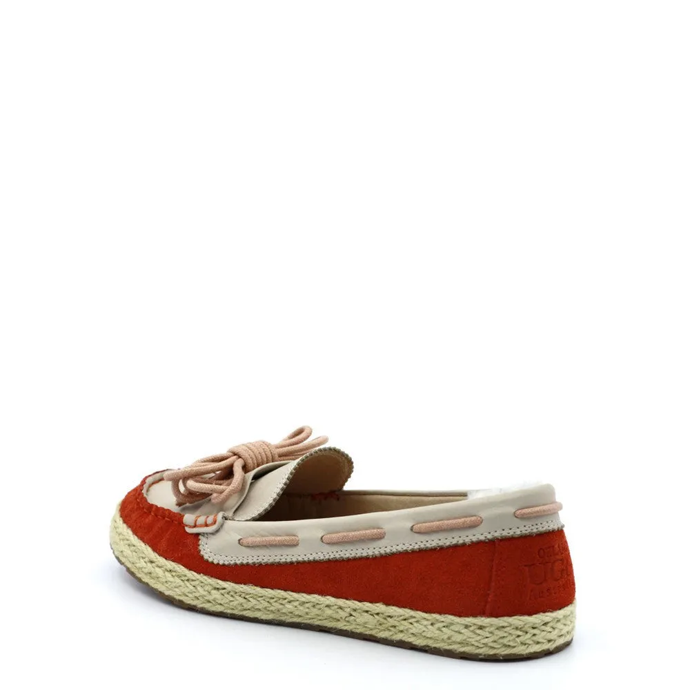 Trinity Knot Boat Shoes - Orange