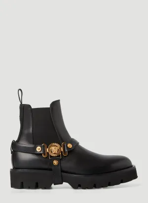 Versace La Medusa Plaque Chelsea Boots