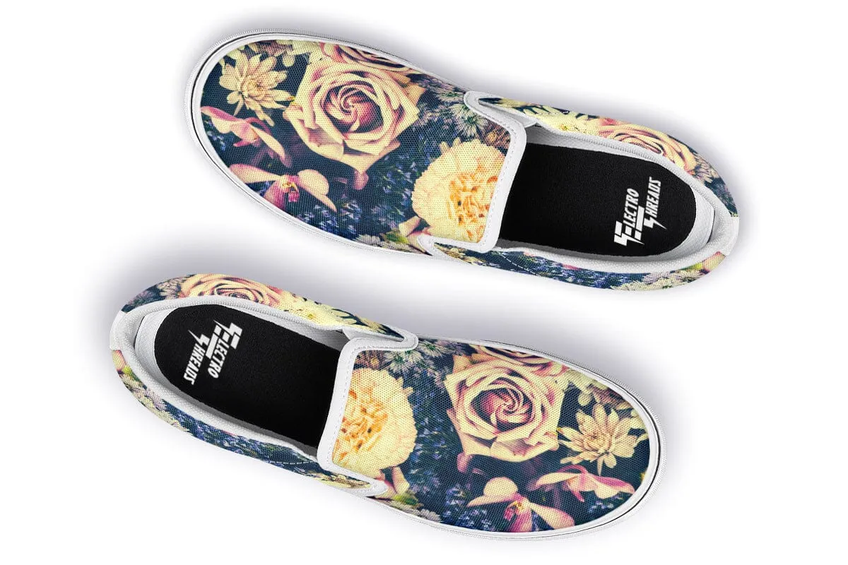 Vintage Flowers Slip on Shoes