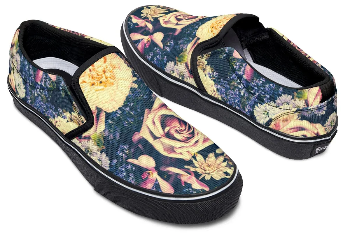 Vintage Flowers Slip on Shoes