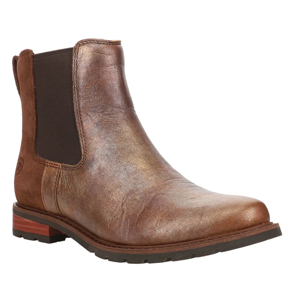 Wexford Metallic Round Toe Chelsea Boots