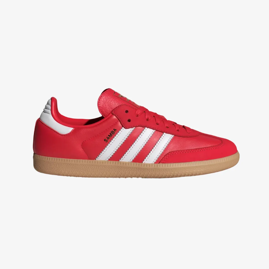 womens adidas samba (better scarlet/gum)