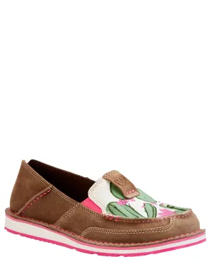 Women's Rugged West Cactus Print Cruiser Shoes